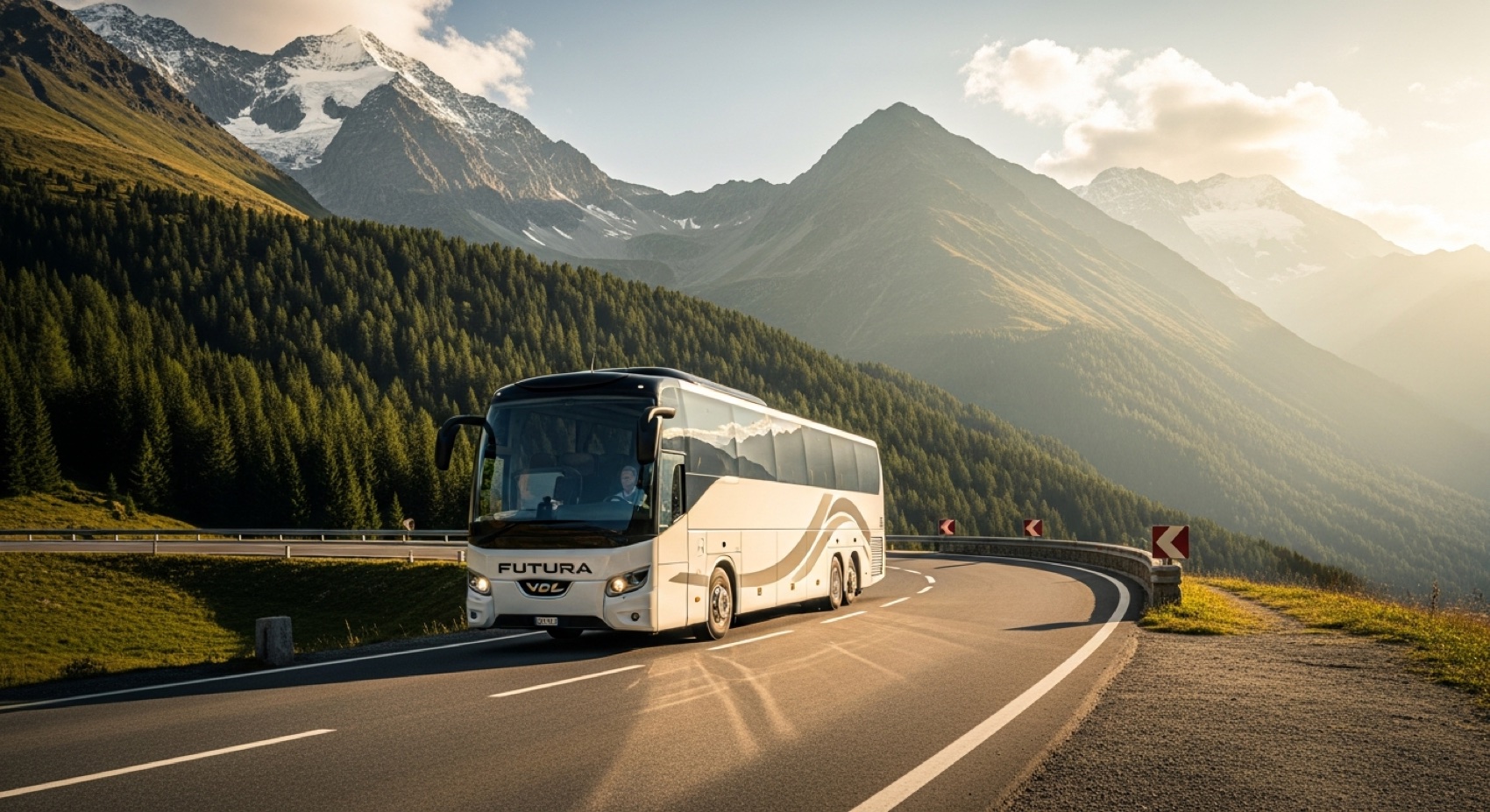 VDL Futura FHD2 in the Swiss Alps